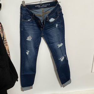 American Eagle distressed jeggings